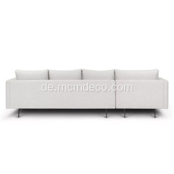 Parker Coconut White Fabric Links Anbausofa